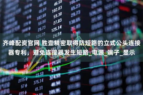 齐峰配资官网 胜壹精密取得防短路的立式公头连接器专利，避免连接器发生短路_电源_端子_显示